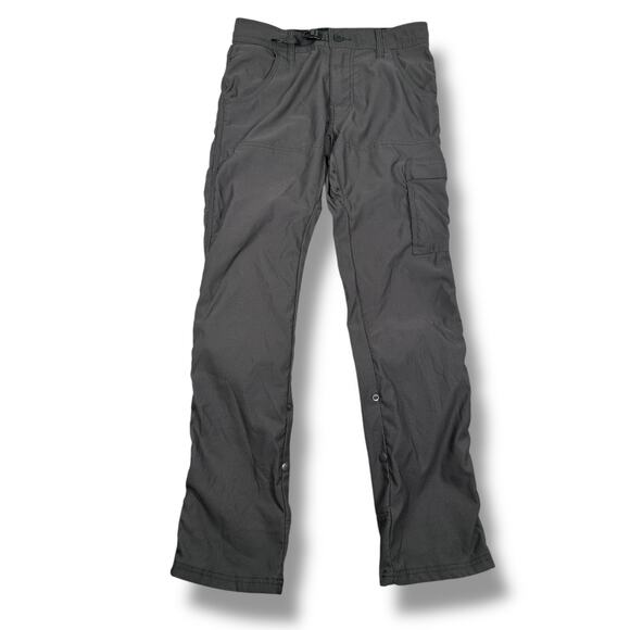 Prana Zion II Slim Cargo Pants Men's 28 x 30 Gray Nylon Pockets Outdoor Active - Picture 1 of 11